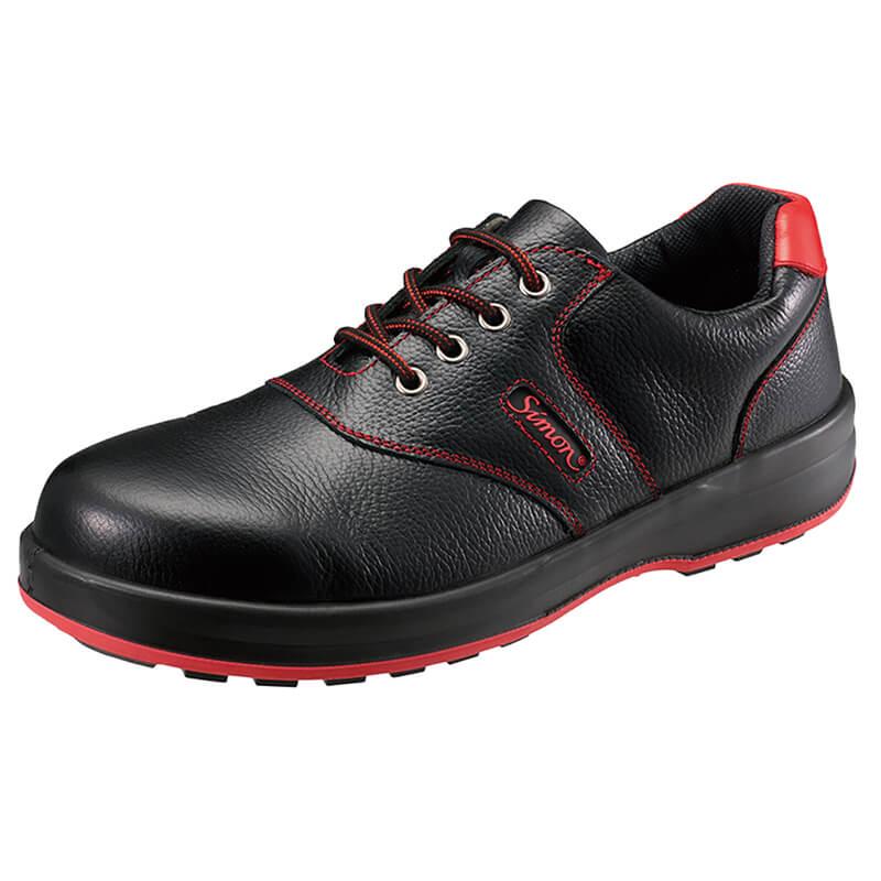 シモン 安全靴 Simon SL11-R 黒/赤 23.5-28.0cm EEE JIS規格