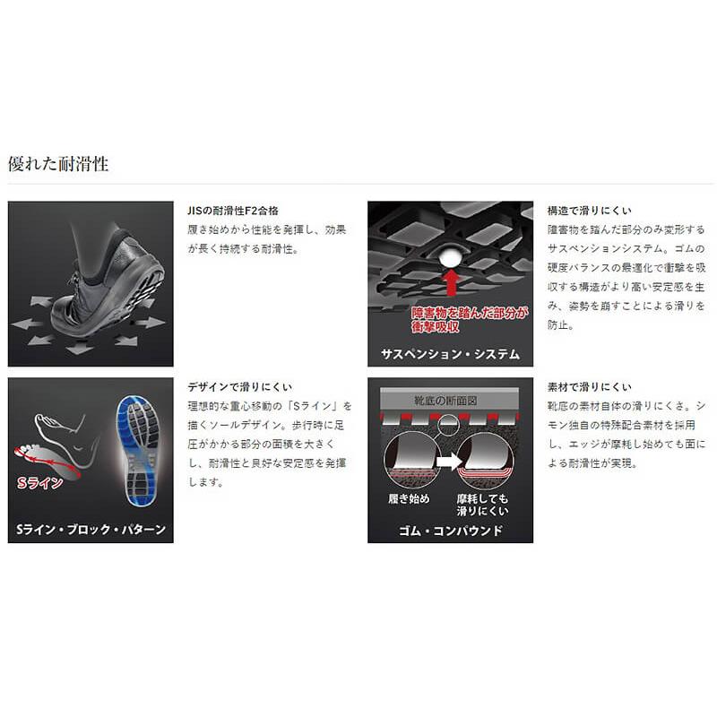 シモン 安全靴 Simon WS11 黒静電靴 23.5-28.0cm EEE JIS規格