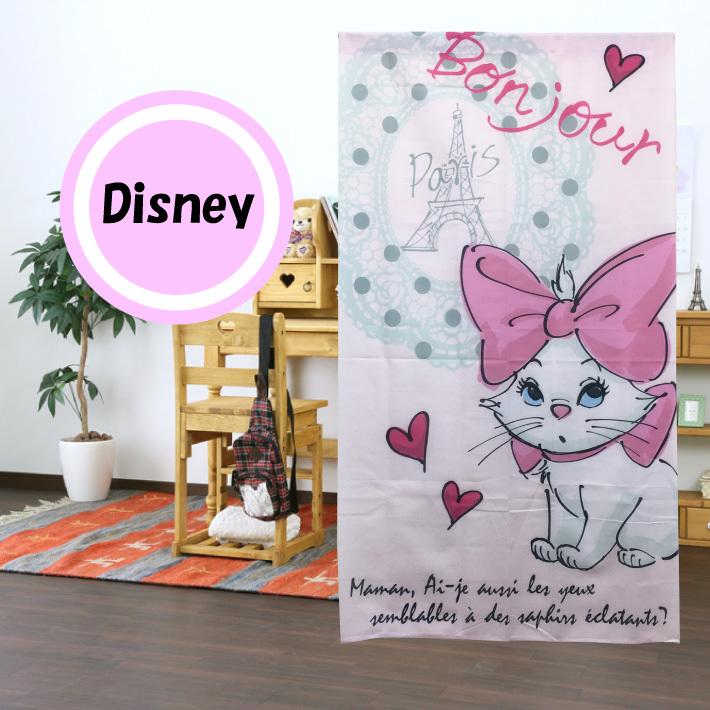 のれん おしゃれ かわいい 間仕切り 目隠し ディズニー 子供部屋 キャラクター マリー 猫 ピンク Marie W Style Interior 通販 Yahoo ショッピング