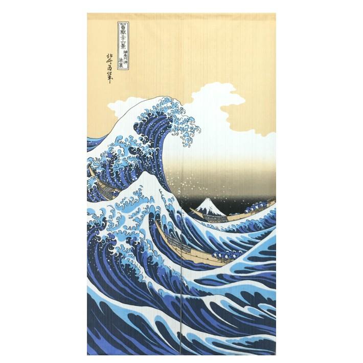 のれん ロング 和柄 和風 日本 海 風景 お土産 日本絵画 150丈 波 白 浮世絵 Shiranami W Style Interior 通販 Yahoo ショッピング