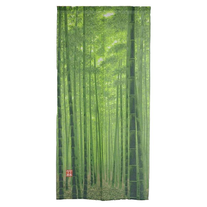 京都くろちく【新品】高級 麻暖簾 3連 幅90竹林 深緑　日本製 京都くろちく【新品】高級 麻暖簾 3連 幅90竹林 深緑 日本製