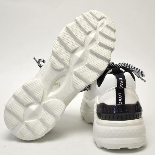 店頭同時販売 Byあしながおじさん ハイテクソールスニーカー レディース 靴 シューズ スニーカー ダッド 厚底 ハイソール Cs Wh シューバッグ 通販 Yahoo ショッピング