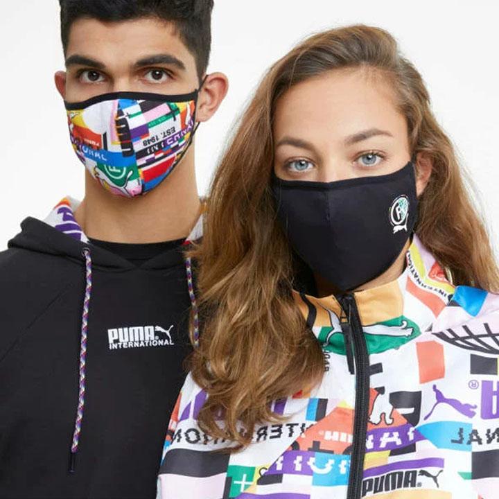 PUMA（プーマ） カラーマスク 2枚組 大人用 フェイスマスク2/手洗い