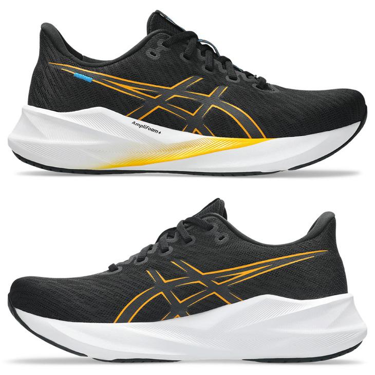 ✨未使用級✨ アシックス ランニングシューズ ノバブラスト4 厚底 黒黄色 ASICS（アシックス） ランニングシューズ メンズ 2E相当 バーサ