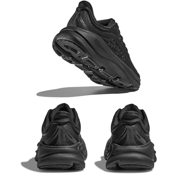 【超美品】HOKA BONDI 9 WIDE 23.5 ブラック ホカ ボンダイ BONDI ホカ メンズ ランニングシューズ 幅広 HOKA ボンダイ9ワイド 9