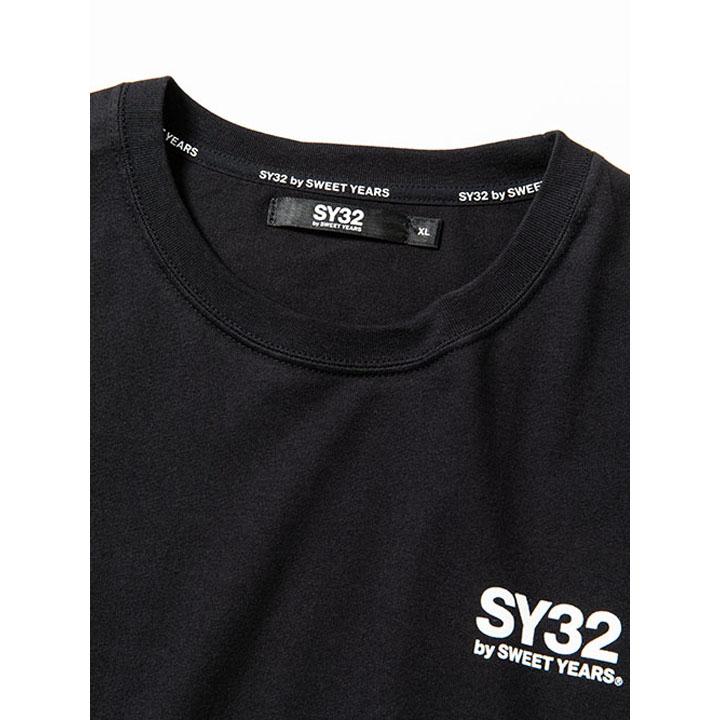 半袖 Tシャツ メンズ SY32 by SWEET YEARS スウィートイヤーズ BOX LOGO BACK PRINT TEE スポーツウェア カジュアル 男性 ロゴ バックプリント ブラック /13032J｜w-w-m｜05