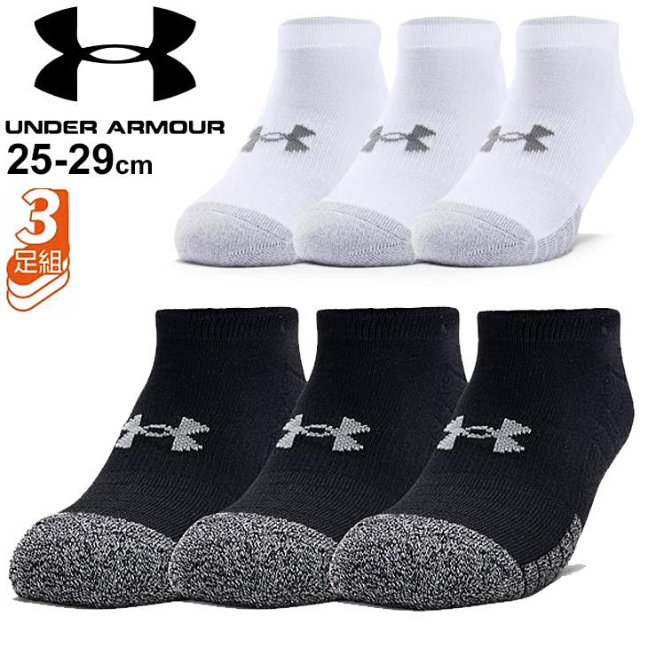靴下 ソックス 3足組 メンズ アンダーアーマー Under Armour Uaヒートギア ノーショー スポーツ くつした 黒 抗菌防臭 激安格安割引情報満載 トレーニング 3足セット 男性