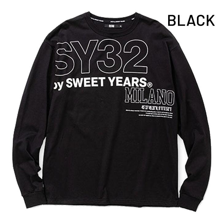 Tシャツ 長袖 メンズ SY32 by SWEET YEARS スウィートイヤーズ プリントT  カジュアル スポーティ 男性用 メンズウェア ロンT 長袖シャツ カットソー /13536J｜w-w-m｜02