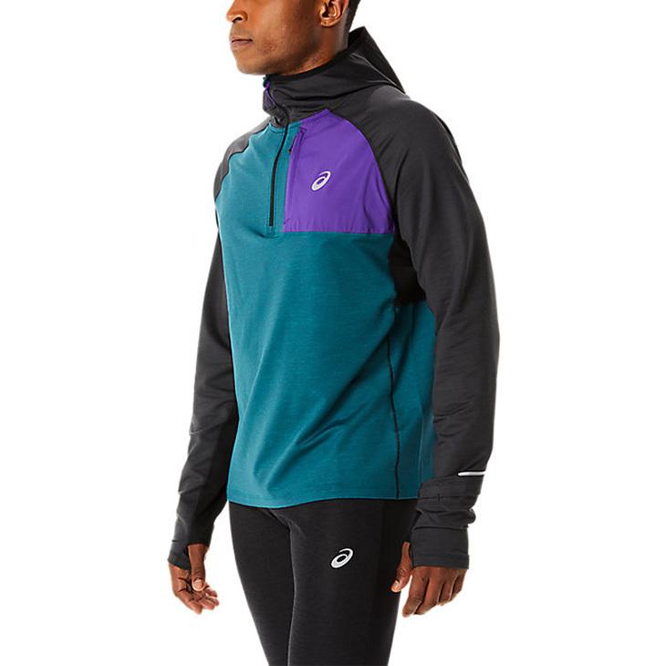 ASICS（アシックス） ランニングウェア 裏起毛 長袖 メンズ ハーフ