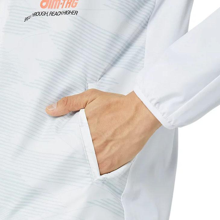 アシックス ウィンドブレーカー 裏起毛 メンズ レディース asics AIM-TRG 裏トリコット グラフィック フーディー ユニセックス トレーニング /2031E729の画像