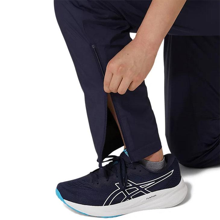 美品　ASICS ネイビー ジャケットとパンツセット　裏起毛 ASICS（アシックス） LIMO裏起毛ストレッチニットジャケット＆パンツ