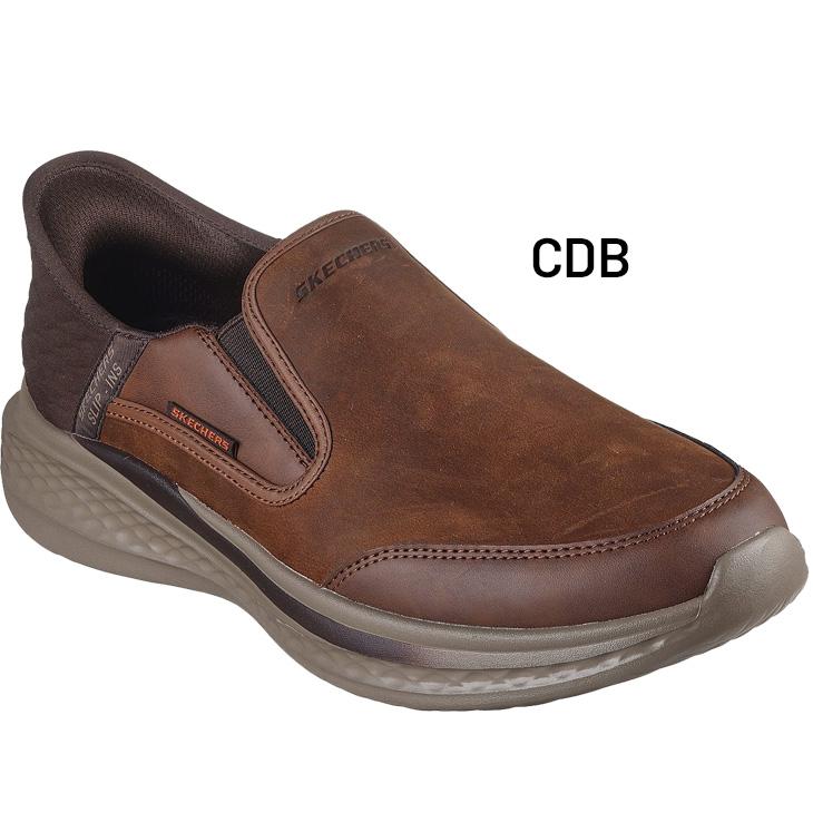SKECHERS スケッチャーズ メンズ レザーシューズ 3E相当 スリップ
