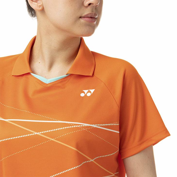 ヨネックス レディース ゲームシャツ YONEX 日本製 バドミントン ソフトテニス スポーツウェア Tシャツ 女性用 衿付き 半袖シャツ 涼感 UVカット /20625｜w-w-m｜07