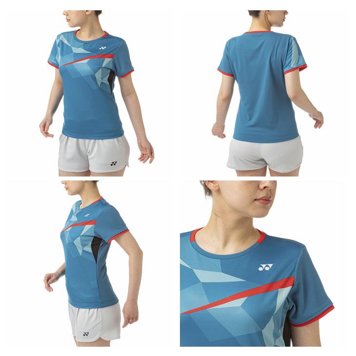 ヨネックス レディース ゲームシャツ(スリム) YONEX 半袖シャツ バドミントン ソフトテニス スポーツウェア Tシャツ 女性用 日本製 涼感 UVカット /20667｜w-w-m｜12