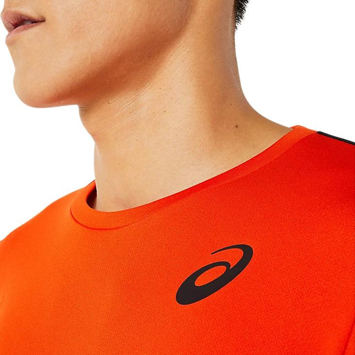 Active フィットネス長袖シャツ Sサイズ 黒/オレンジ デサント トレーニング DESCENTE トレーニング 【SPORTS STYLE