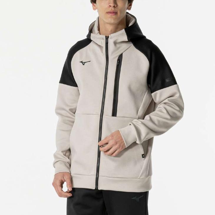 MIZUNO トレーニングウェア フード付きジャケット 32MCA050 グレー MIZUNO（ミズノ） ジャケット メンズ スウェットジャケット フルジップ