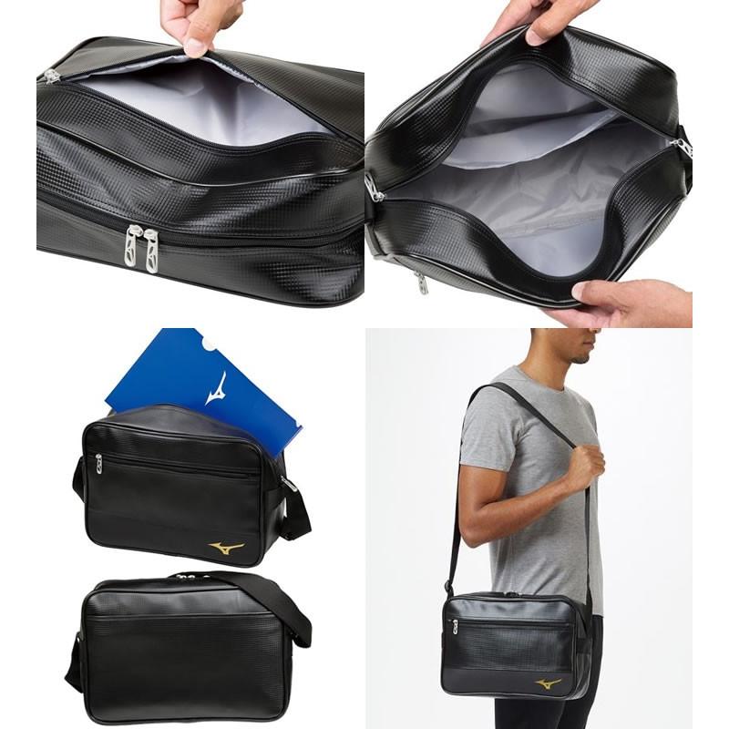 ショルダーバッグ メンズ レディース Mizuno ミズノ レザーショルダーバッグ Mサイズ 約10l スポーツバッグ サイズ対応 ブラック 33jm9411 33jm9411 World Wide Market 通販 Yahoo ショッピング