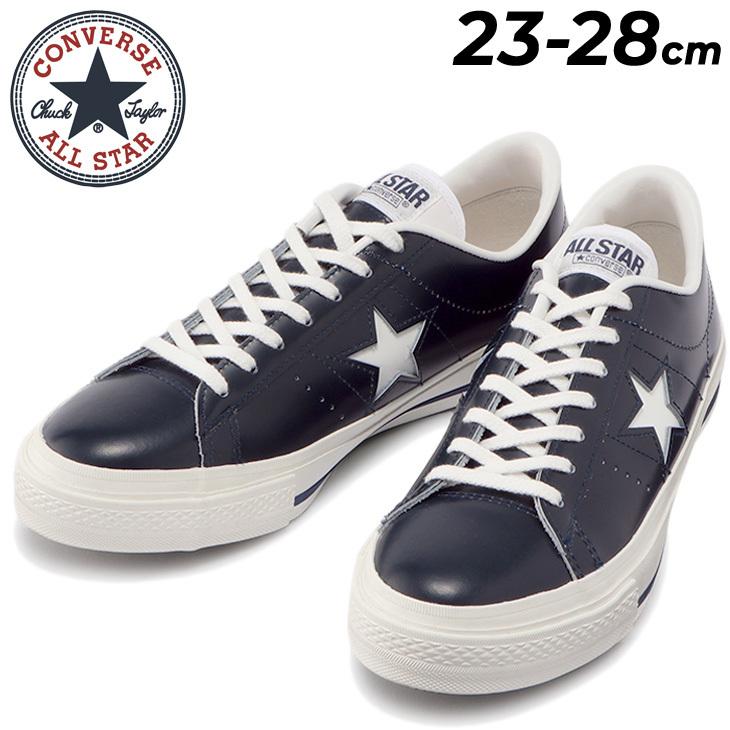 CONVERSE ONE STAR J／8hミッドナイトブルー35200410 CONVERSE（コンバース） スニーカー レザー メンズ レディース 靴