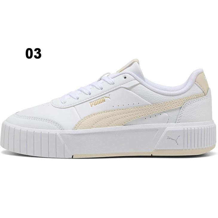 PUMA プーマ スニーカー レディースシューズ キャリーナ ミア 厚底 ローカット ひも靴 コートスタイル スポーティ カジュアルシューズ ...
