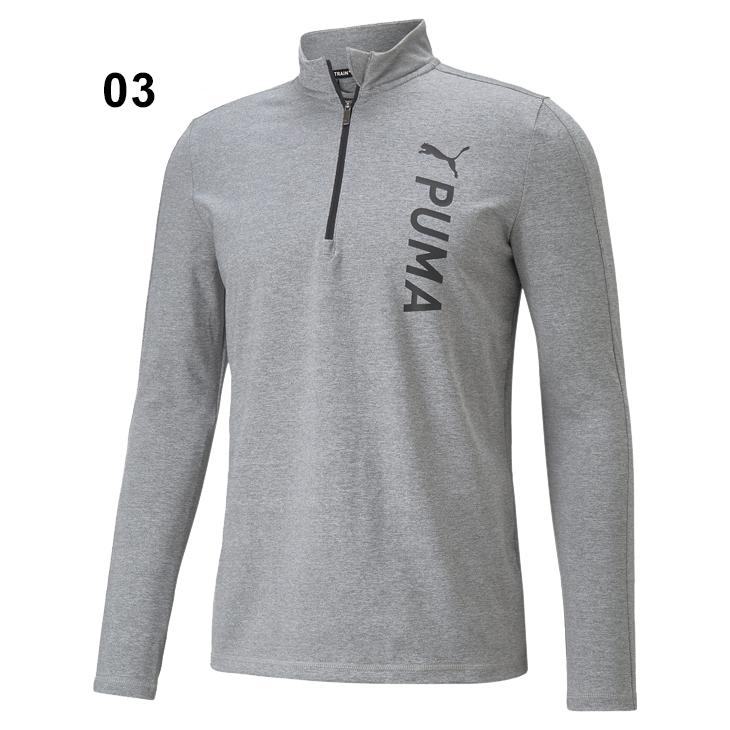 PUMA トレーニングシャツ 長袖 メンズ/プーマ FIT POLYSPAN 1/2 ジップ
