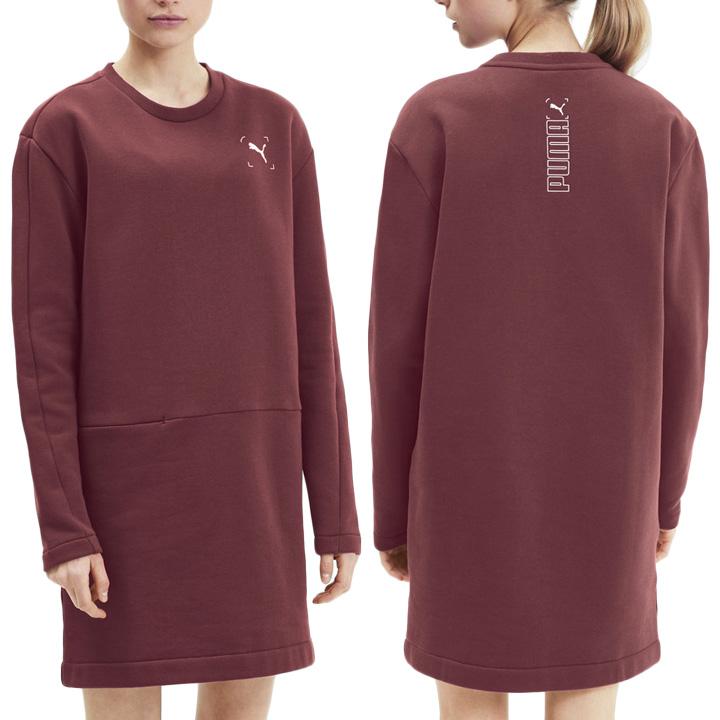 スエット ワンピース レディース Puma プーマ Nu Tility クルードレス 裏起毛 スポーツカジュアル 女性 クルーネック リラックスウェア シンプル World Wide Market 通販 Yahoo ショッピング