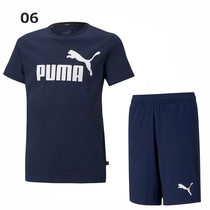 プーマ キッズ ジュニア 半袖Tシャツ ハーフパンツ 上下セット PUMA 130-160cm 子供服 男の子 トレーニングウェア セットアップ 子ども用 /588982-588819｜w-w-m｜04