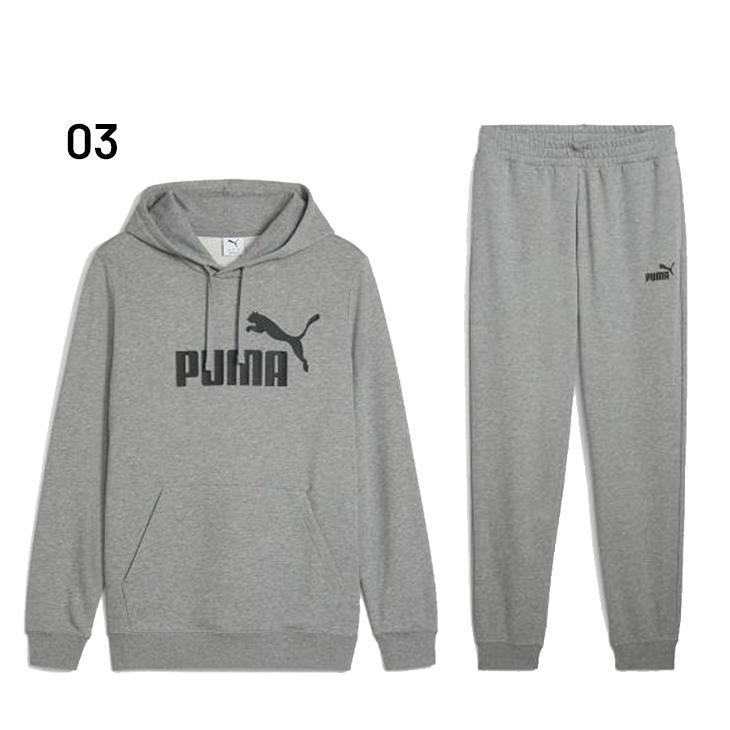 【新品未使用タグ付✨】PUMA スウェット上下セット L グレー PUMA（プーマ） スウェット メンズ 上下 PUMA ESS NO. 1ロゴ プル