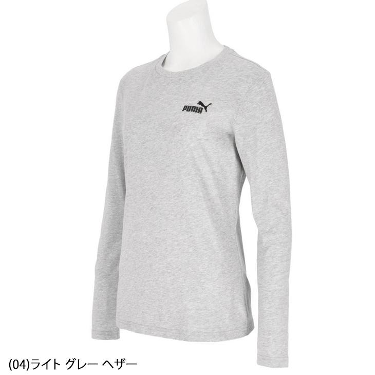 PUMA ホワイト 長袖 スポーツシャツ プーマ（PUMA）（メンズ）長袖Tシャツ メンズ POWER カラー