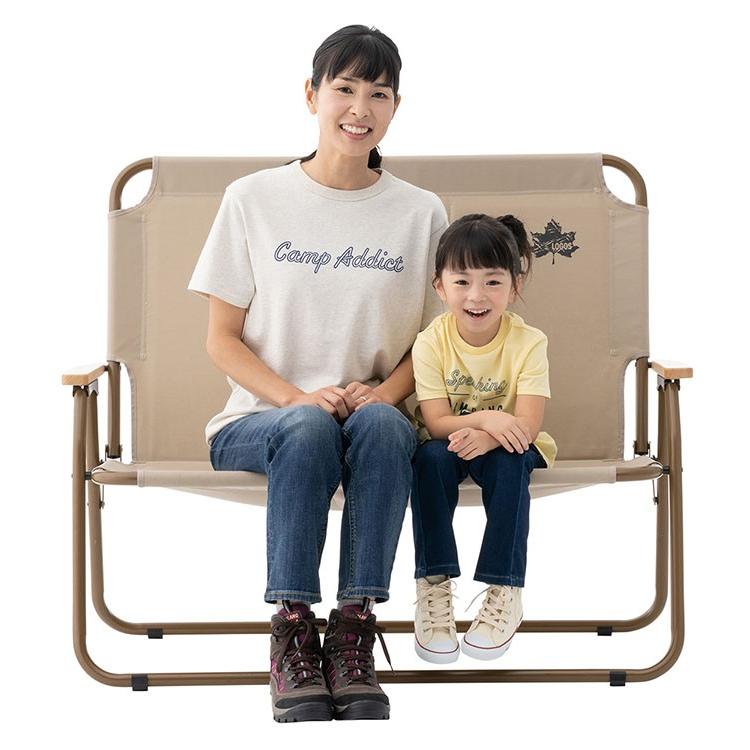 アウトドア 2人掛け 野外 イス 椅子 ベンチ ロゴス LOGOS 庭キャンプ