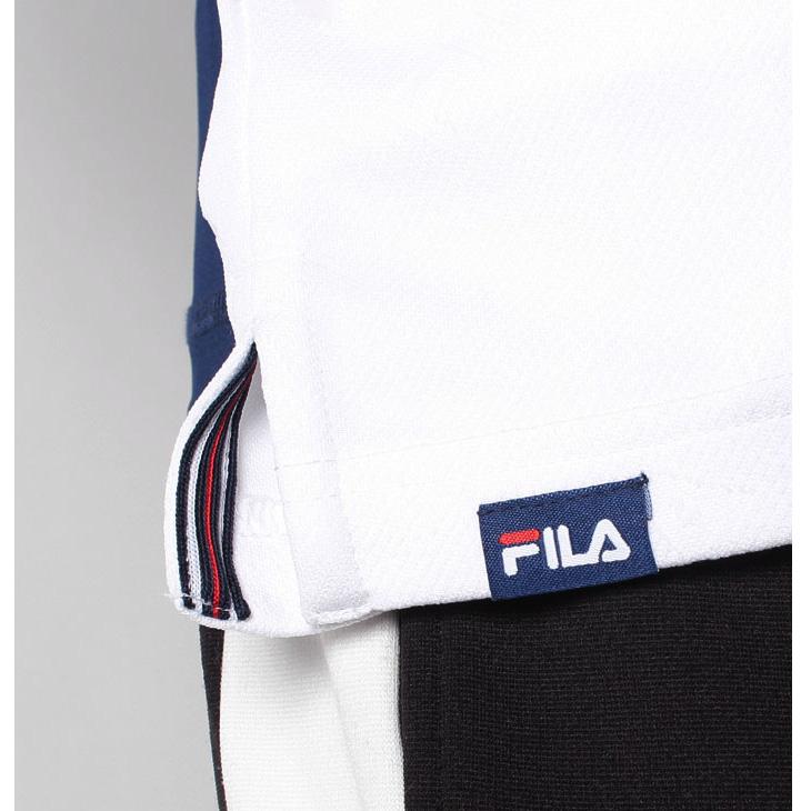 フィラゴルフ メンズ 半袖シャツ 長袖インナーシャツ セット FILA GOLF ツイルブリスターロゴ トップスセット ゴルフシャツ 男性用 /783505【返品不可】｜w-w-m｜13