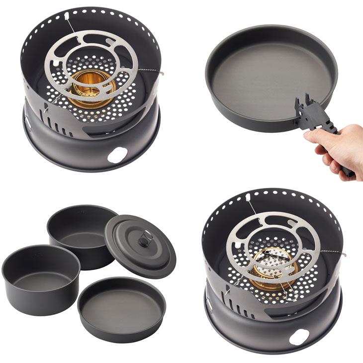 LOGOS（ロゴス） アルコールバーナー＆クッキングセット/調理器具