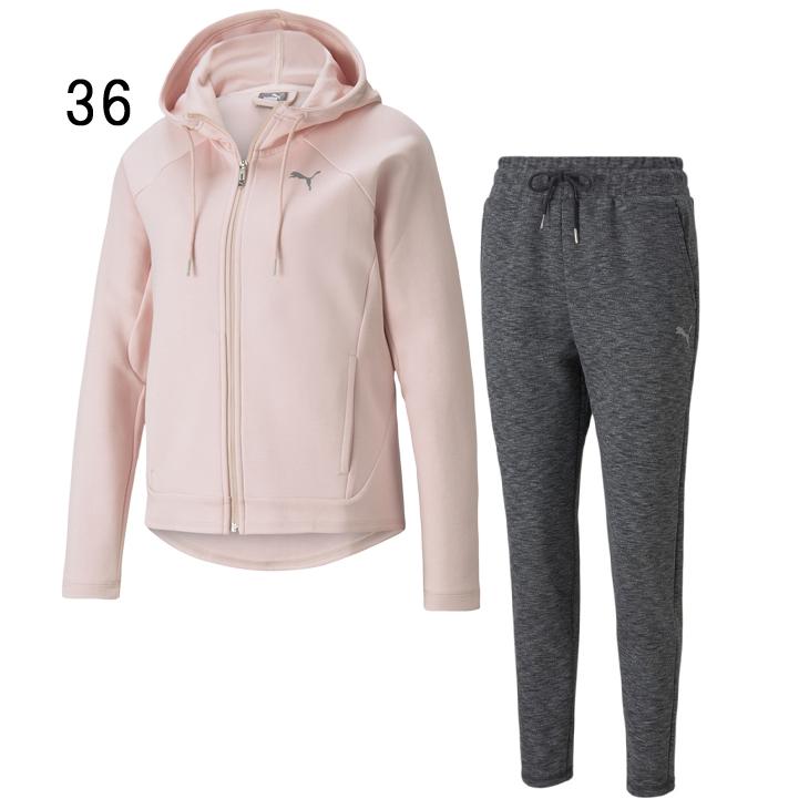 PUMA（プーマ） スウェット 上下セット レディース EVOSTRIPE