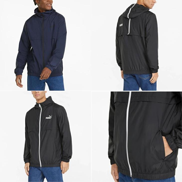 PUMA ウィンドブレーカー XL ネイビー/ホワイト　正規品　極美品 PUMA（プーマ） ウインドブレーカー メンズ ウーブン ジャケット 防風
