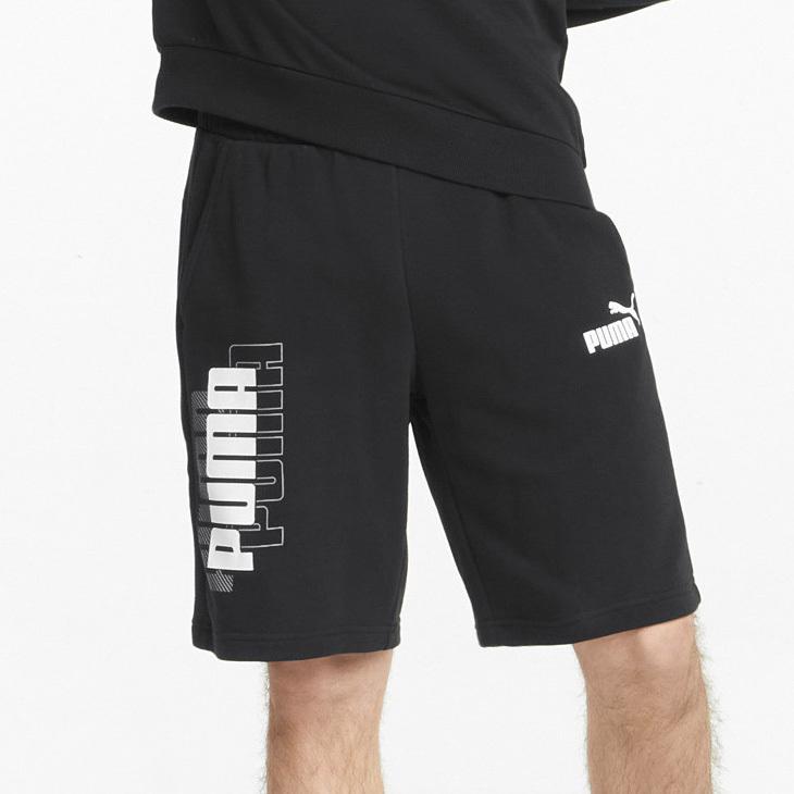 puma　ショートパンツ　ブラック　ワンポイント　ロゴ　スポーツ　フィットネス PUMA プーマ スウェット ハーフパンツ メンズ ESS NO.1ロゴ 10