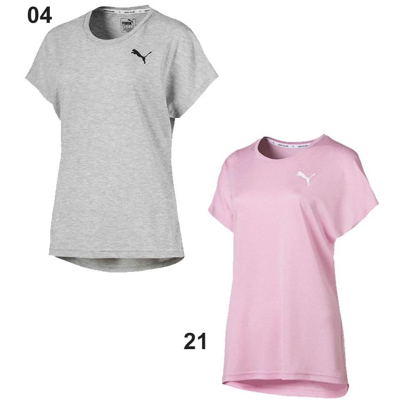 PUMA（プーマ） Tシャツ 半袖 レディース PUMA ACTIVE メッシュ ヘザー