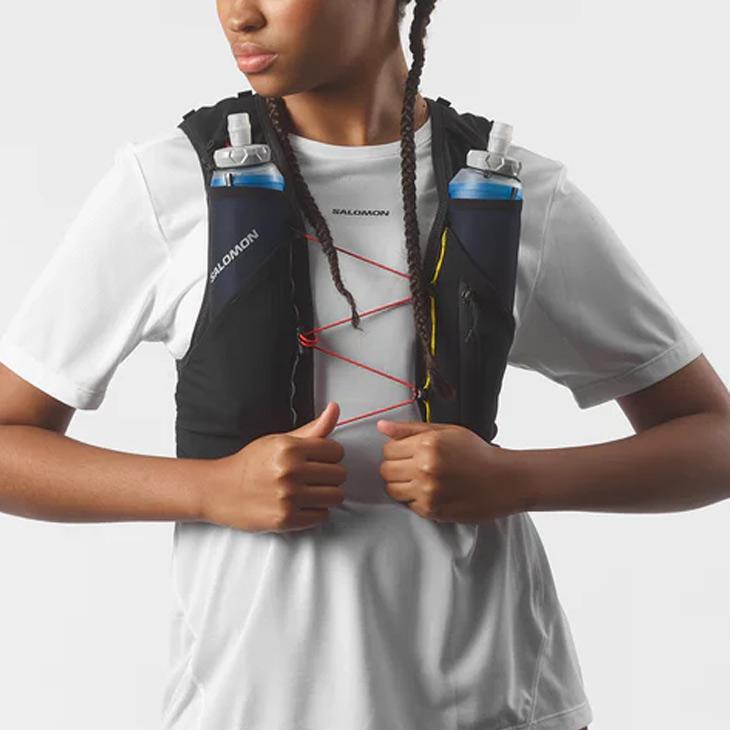 サロモン ランニングベスト フラスク付 SALOMON ADV SKIN 5 RACE FLAG メンズ レディース ハイドレーションベスト トレイルランニング /ADVSKIN5-RACEFLAG