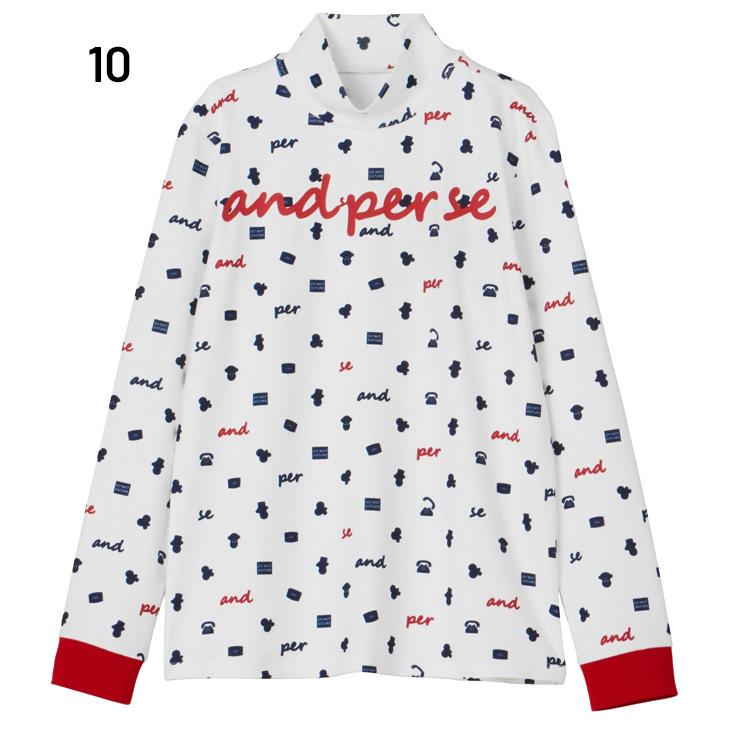 and per se アンパスィ 長袖ハイネックシャツ レディースL and per se（アンパスィ） 長袖 ハイネックシャツ レディース ゴルフ