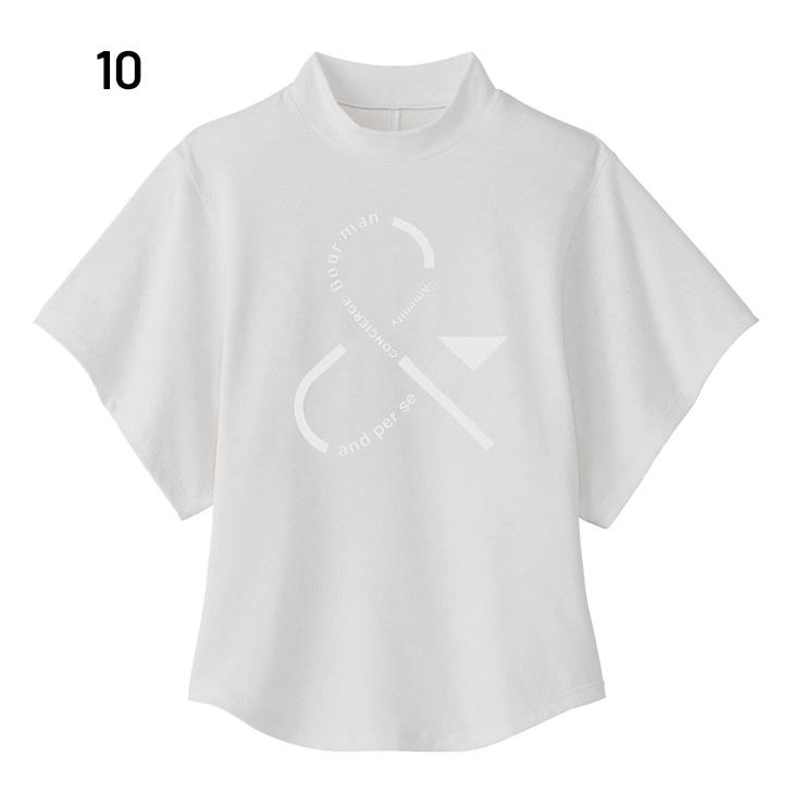 and per se（アンパスィ） 半袖 モックネックシャツ レディース ゴルフ