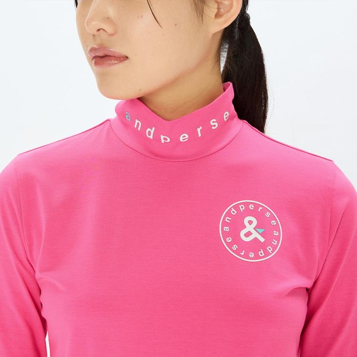 and per se（アンパスィ） 長袖 モックネックシャツ レディース ゴルフ