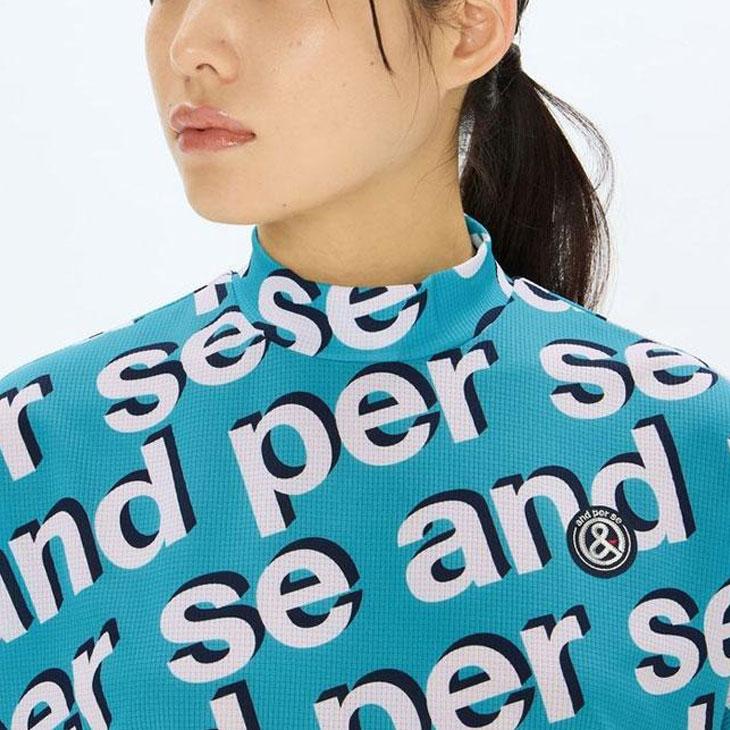 and per se（アンパスィ） 半袖 モックネックシャツ レディース ゴルフ