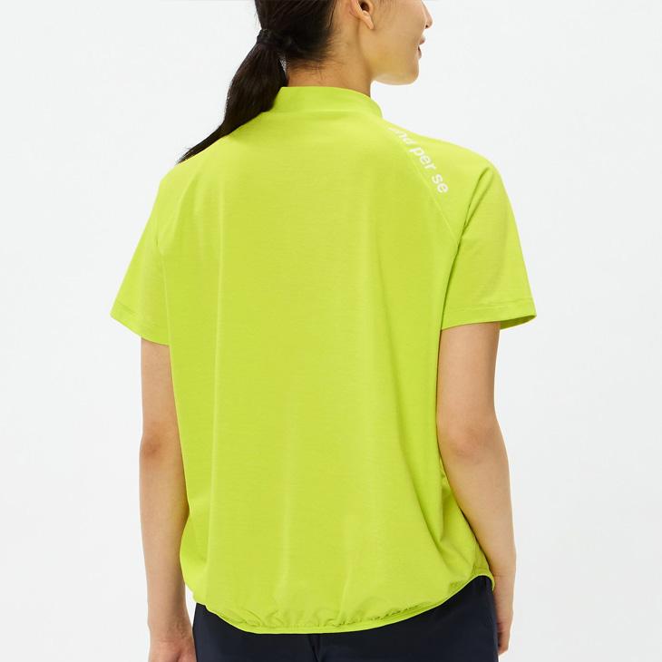 and per se（アンパスィ） 半袖 モックネックシャツ レディース ゴルフ