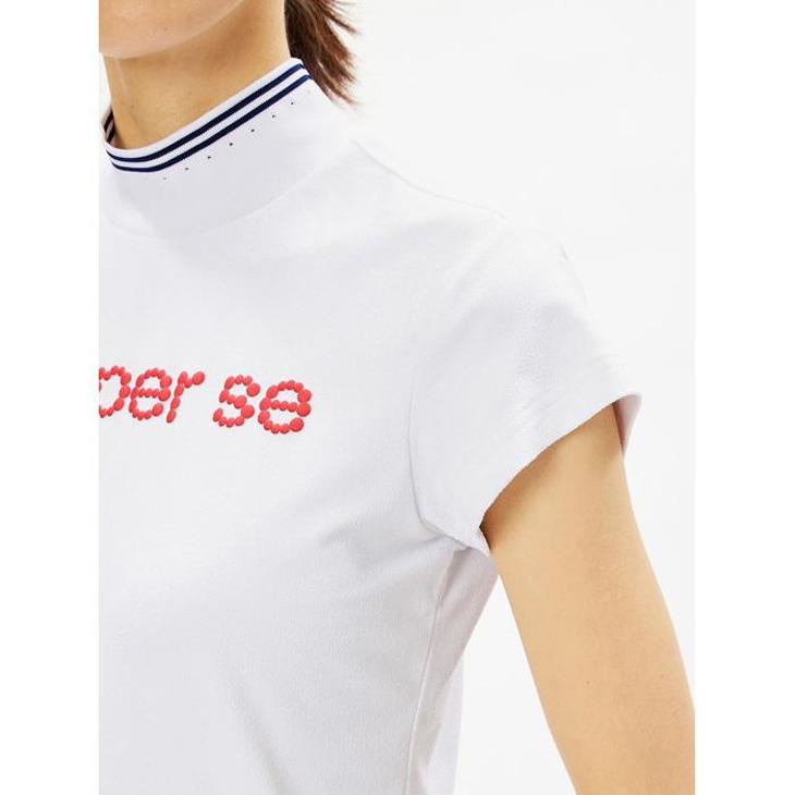 and per se（アンパスィ） 半袖 モックネックシャツ レディース ゴルフ