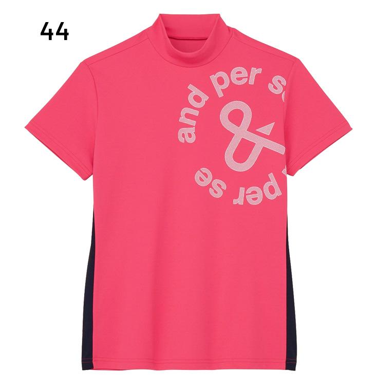 and per se（アンパスィ） 半袖 モックネックシャツ レディース ゴルフ