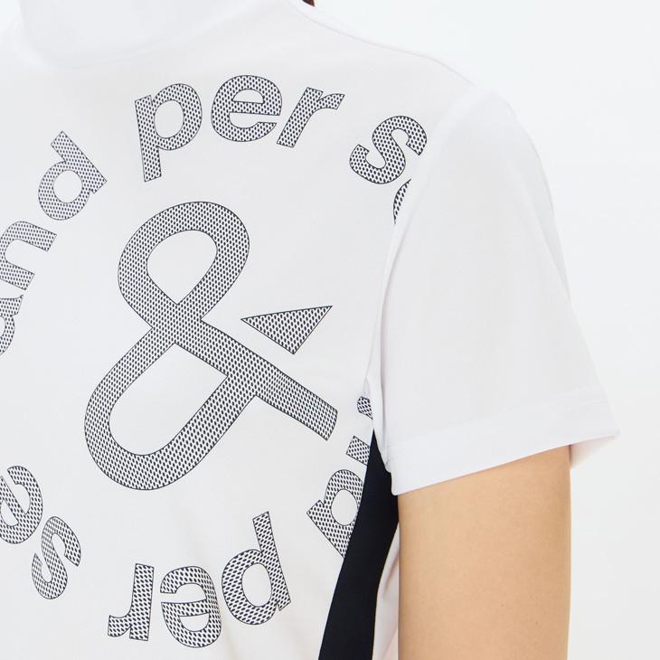 and per se（アンパスィ） 半袖 モックネックシャツ レディース ゴルフ