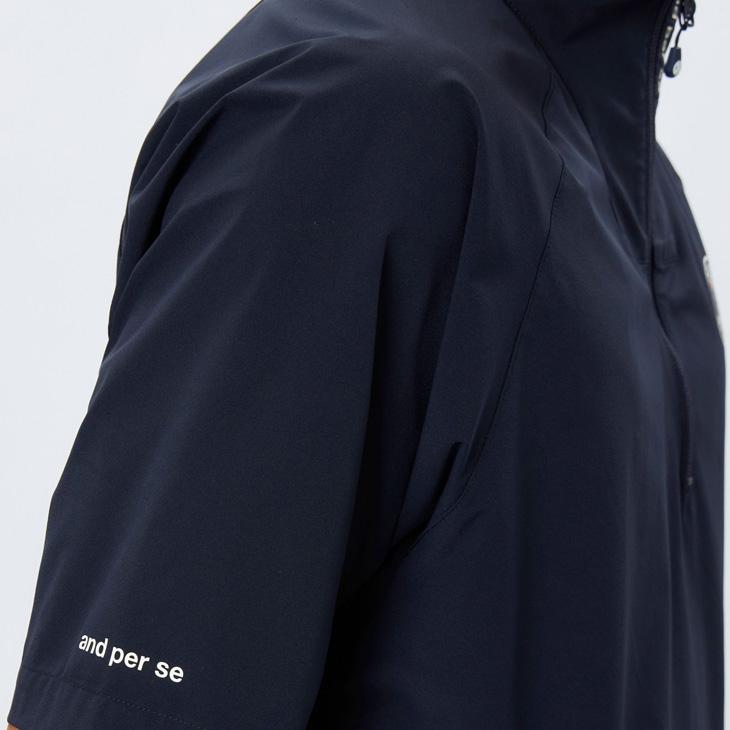 and per se（アンパスィ） 半袖ブルゾン ハーフジップ メンズ ゴルフ