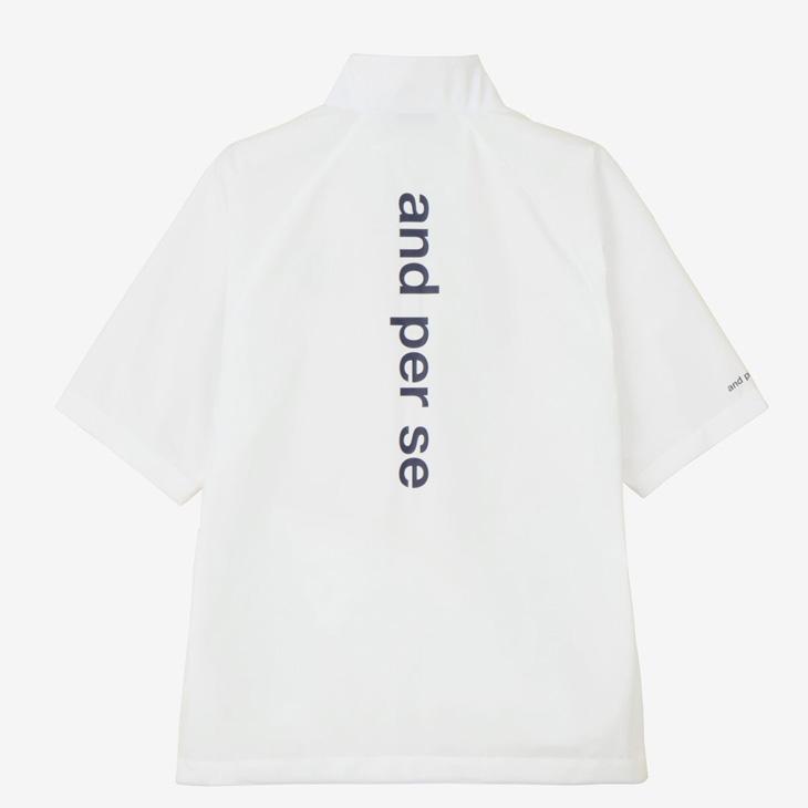 and per se（アンパスィ） 半袖ブルゾン ハーフジップ メンズ ゴルフ