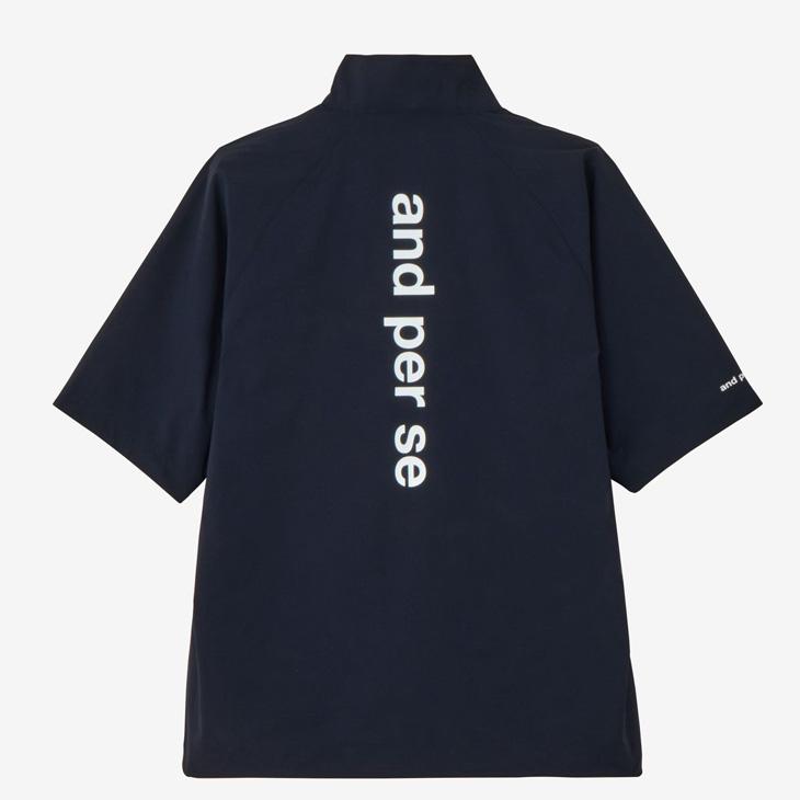 and per se（アンパスィ） 半袖ブルゾン ハーフジップ メンズ ゴルフ