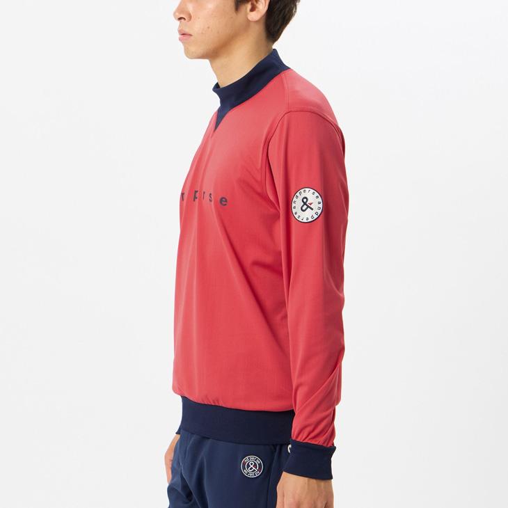 and per se（アンパスィ） 長袖 モックネックシャツ メンズ ゴルフ