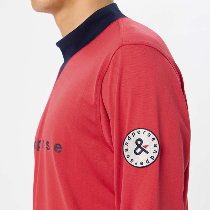 and per se アンパスィ 長袖 モックネックシャツ メンズ ゴルフ