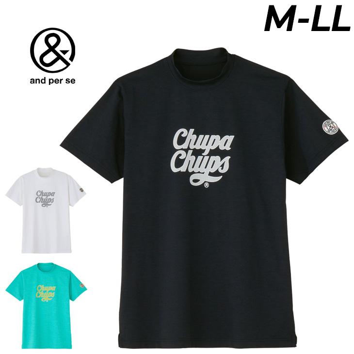 and per se（アンパスィ） 半袖 モックネックシャツ メンズ ゴルフ